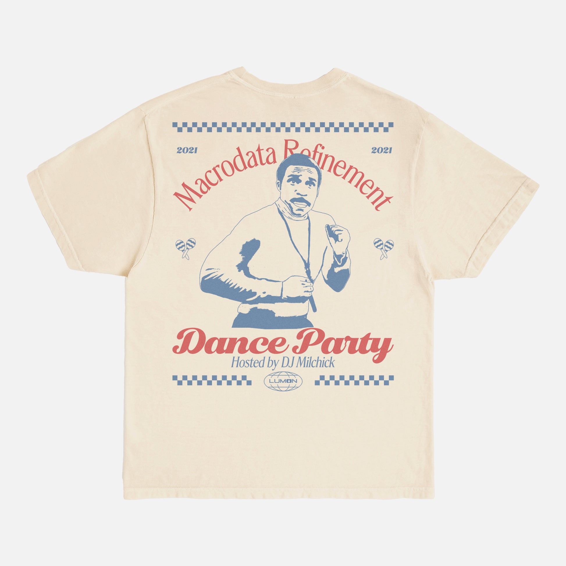Funny Severance TV show graphic tee, Retro Lumon macrodata refinement dance party t-shirt for sale 