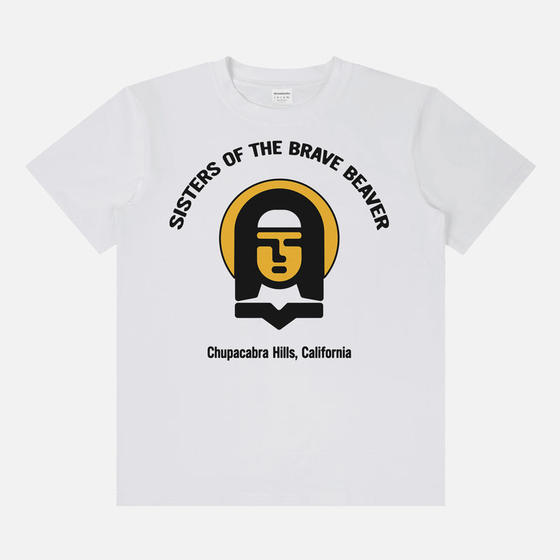 One Battle After Another movie t-shirt, funny sisters of the brave beaver nuns logo graphic tee