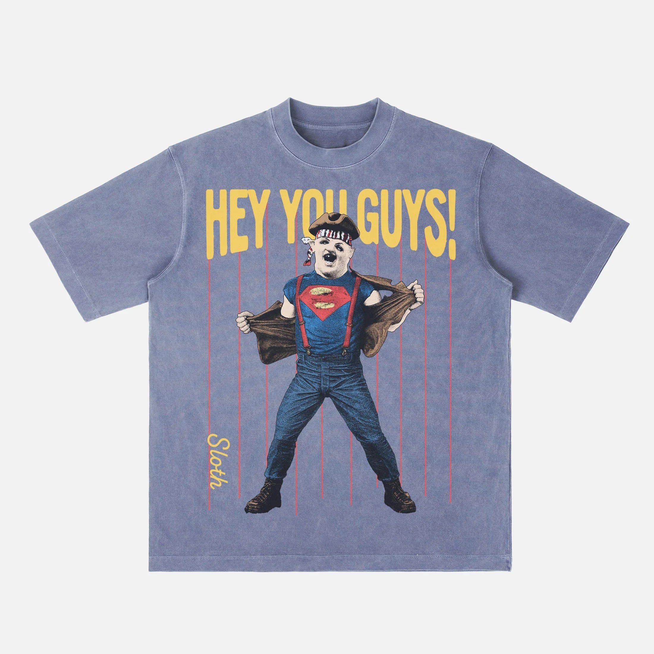 retro sloth hey you guys the goonies movie graphic tee shirt