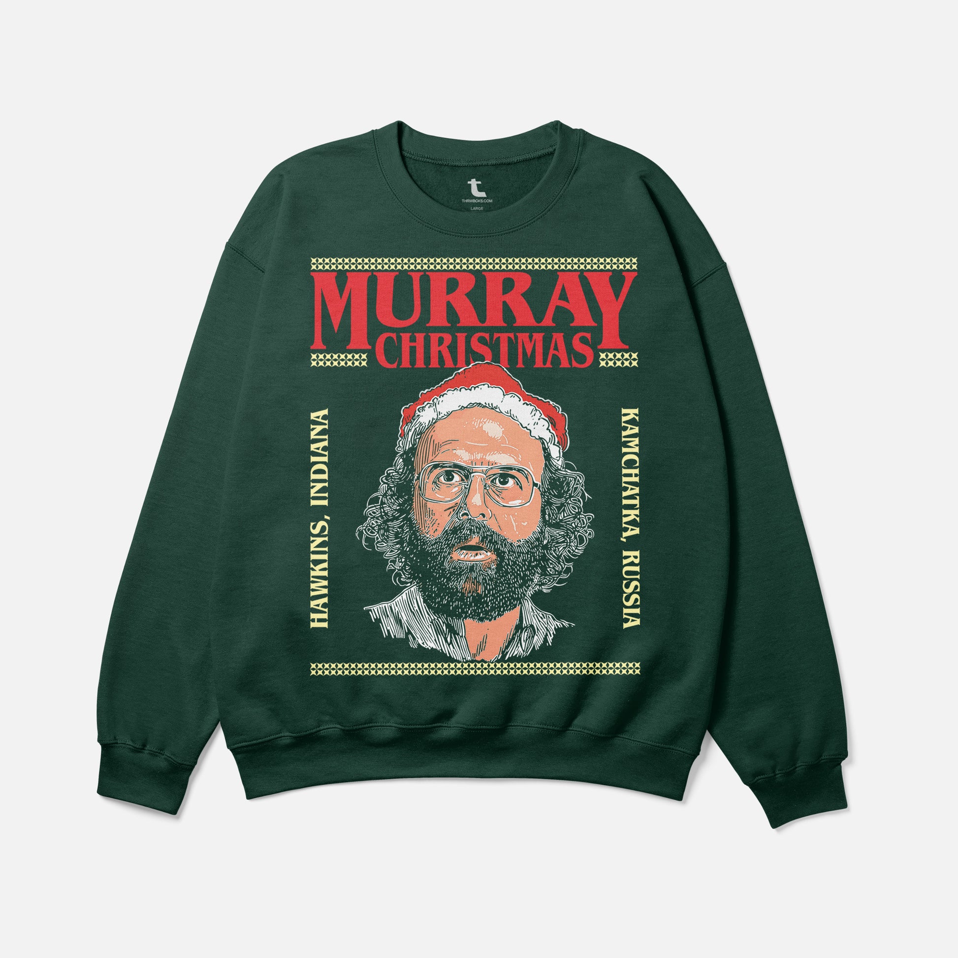 funny stranger things christmas sweater, Murray Christmas retro stranger things TV show ugly christmas sweater for fans of Hawkins Indiana and the upside down