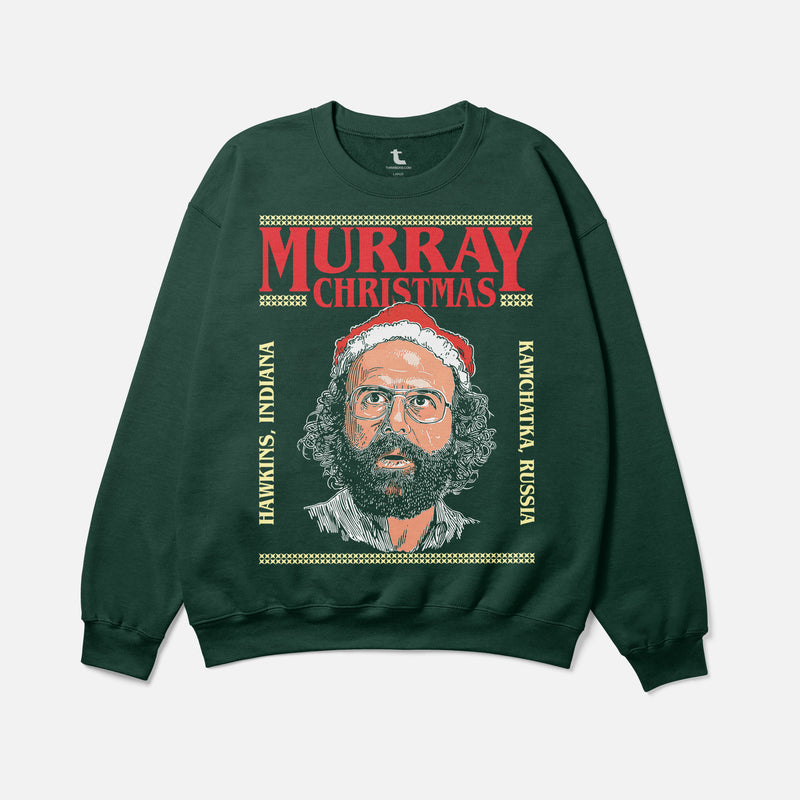 funny stranger things christmas sweater, Murray Christmas retro stranger things TV show ugly christmas sweater for fans of Hawkins Indiana and the upside down