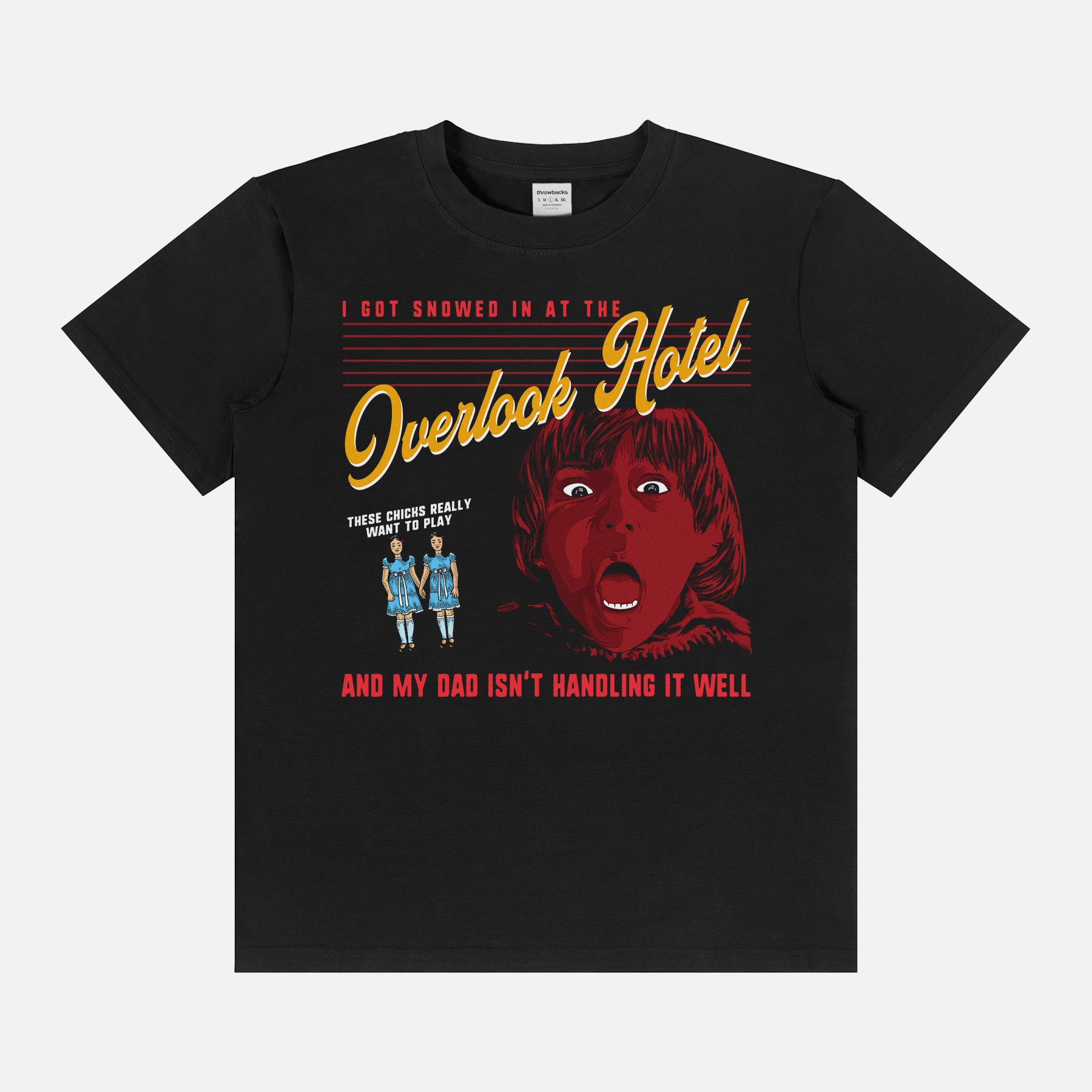 The Shining Overlook Hotel funny movie t-shirt with danny torrance and the twins