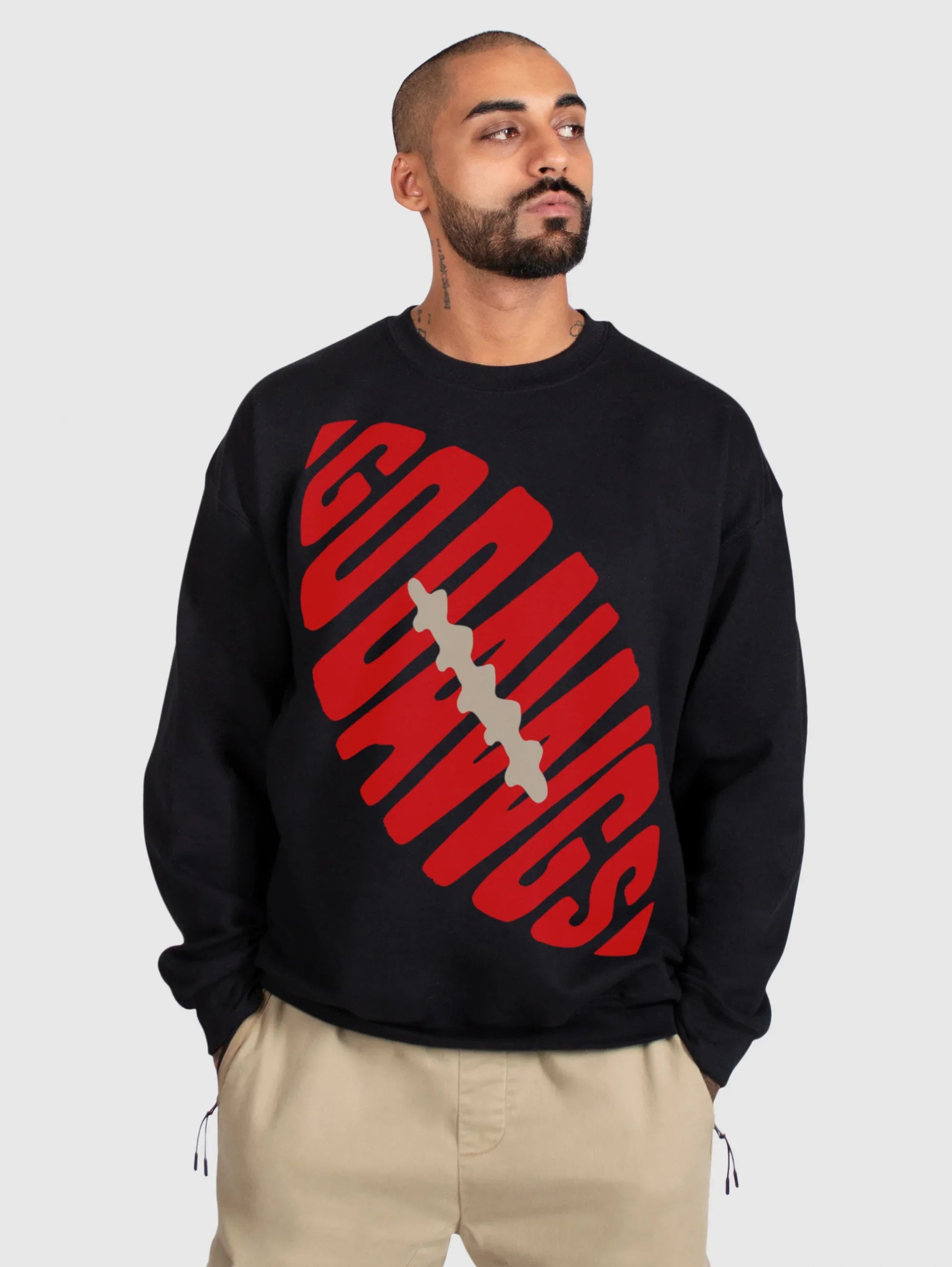 Black and red Georgia Bulldogs football sweatshirt, retro unisex heavyweight Go Dawgs crewneck