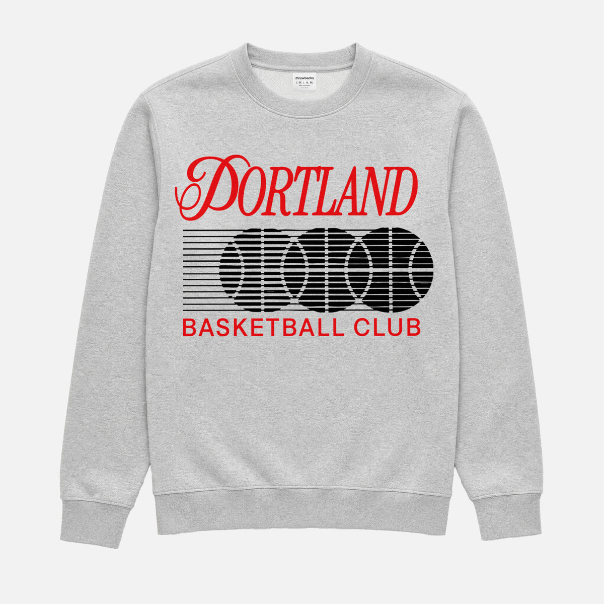 Retro 80s and 90s portland trailblazers streetwear basketball crewneck sweatshirt