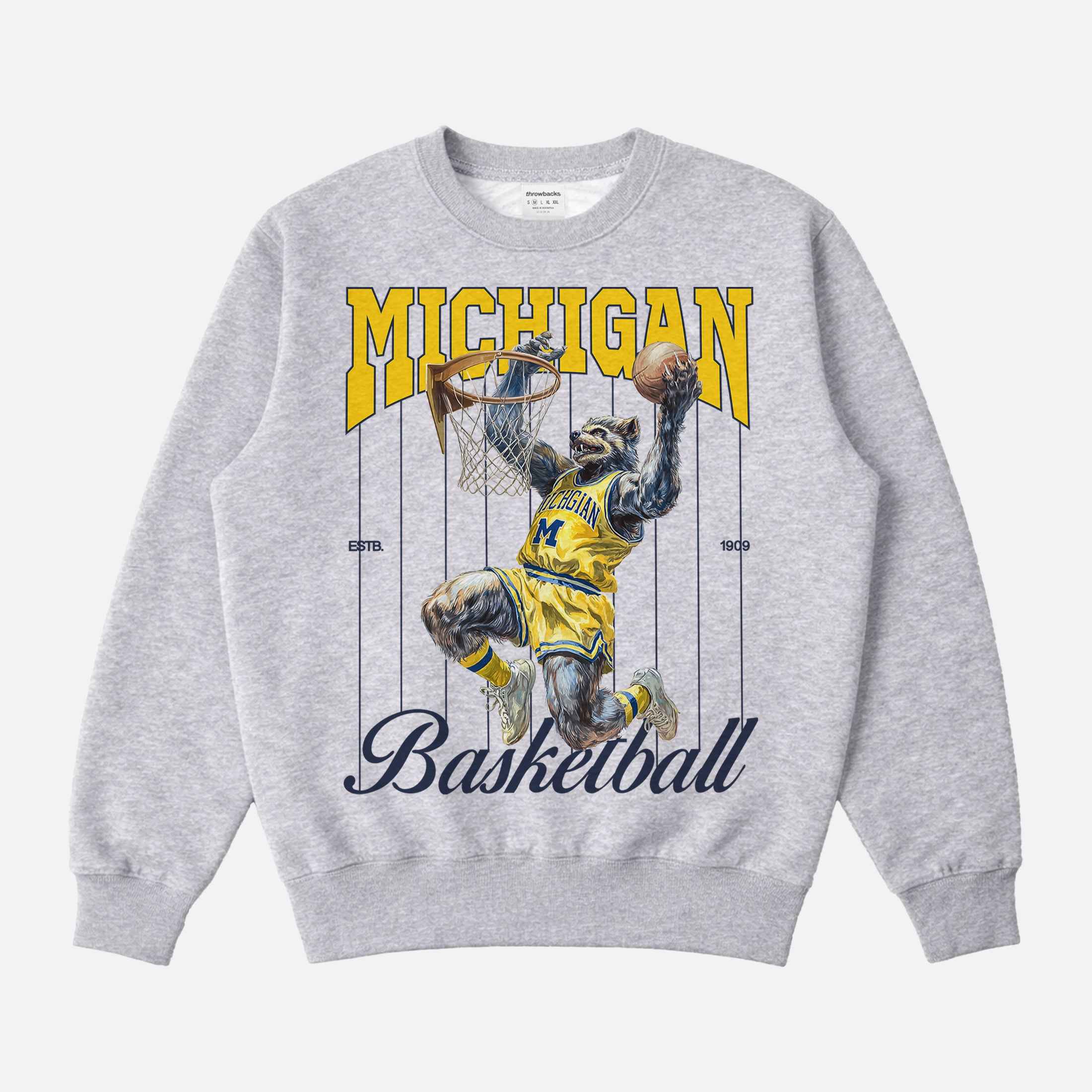 Michigan Basketball Pinstripes Sweatshirt