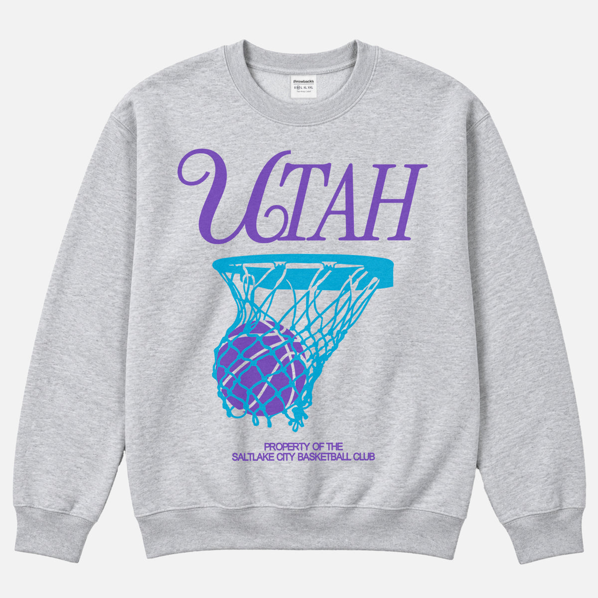Cool unisex premium Utah Jazz basketball sweatshirt with throwback colors