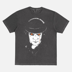 A Clockwork Orange grunge washed black movie shirt