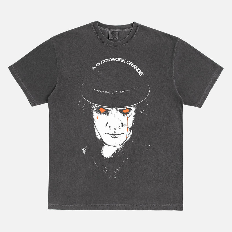 A Clockwork Orange grunge washed black movie shirt