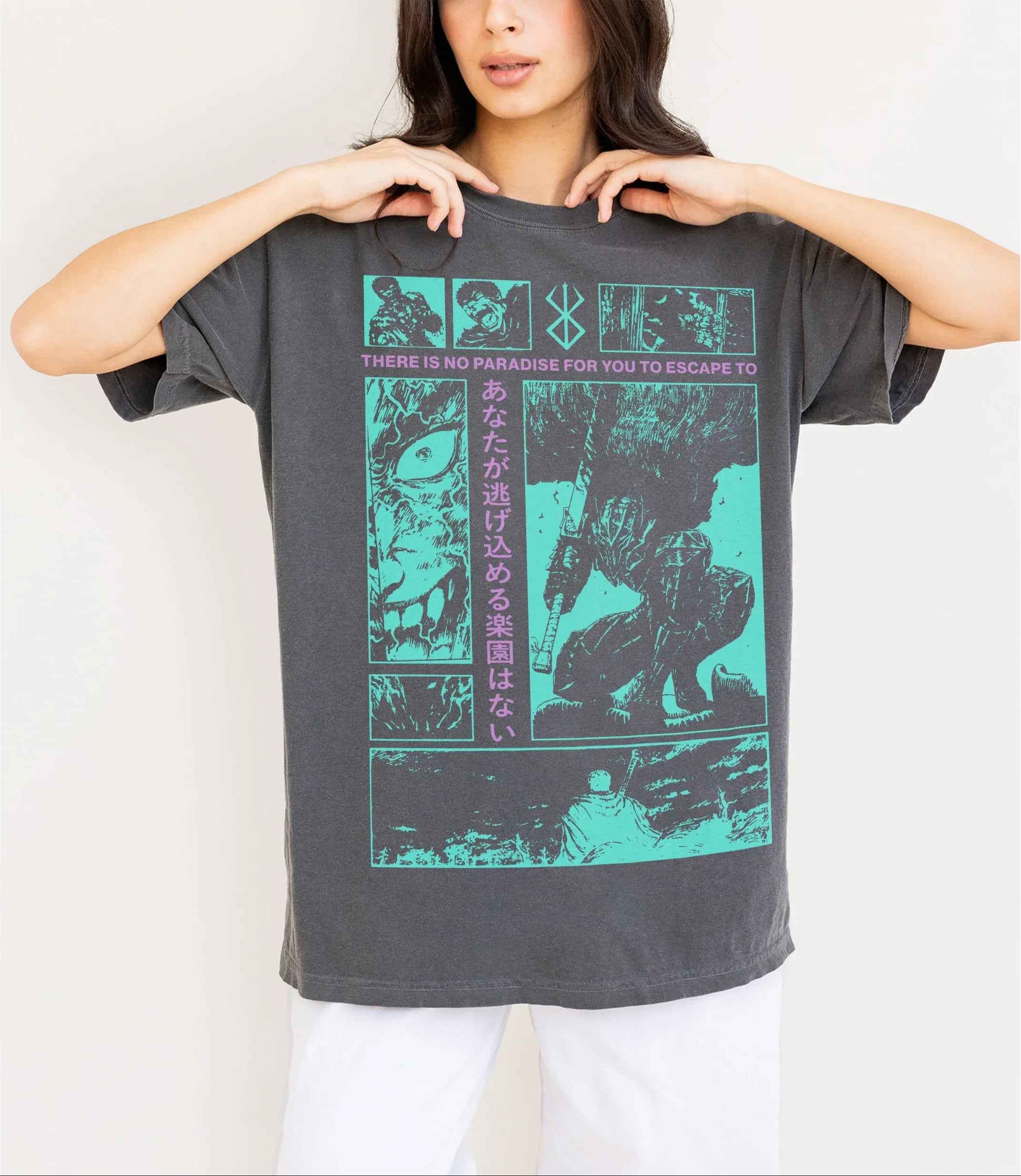 Retro Grunge Berserk Anime T-Shirt, Vintage Manga TV Show Apparel
