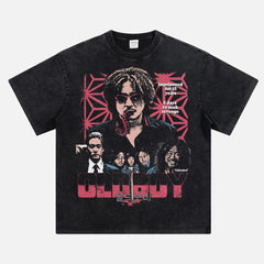 Oldboy 2003 retro streetwear t-shirt, heavyweight distressed Old boy korean movie graphic tee