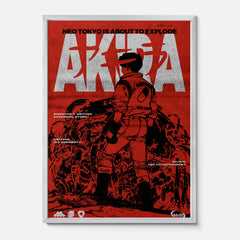 Cool grunge Akira poster for anime fans
