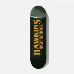 Stranger Things Skateboard with custom Hawkins High School logo, Stranger Things Skate deck wall art memorabilia