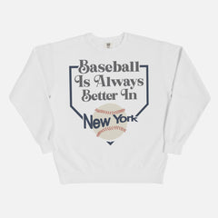 Vintage New York Yankees sweatshirt, oversized white, navy, and silver comfort colors NY baseball fan crewneck sweater