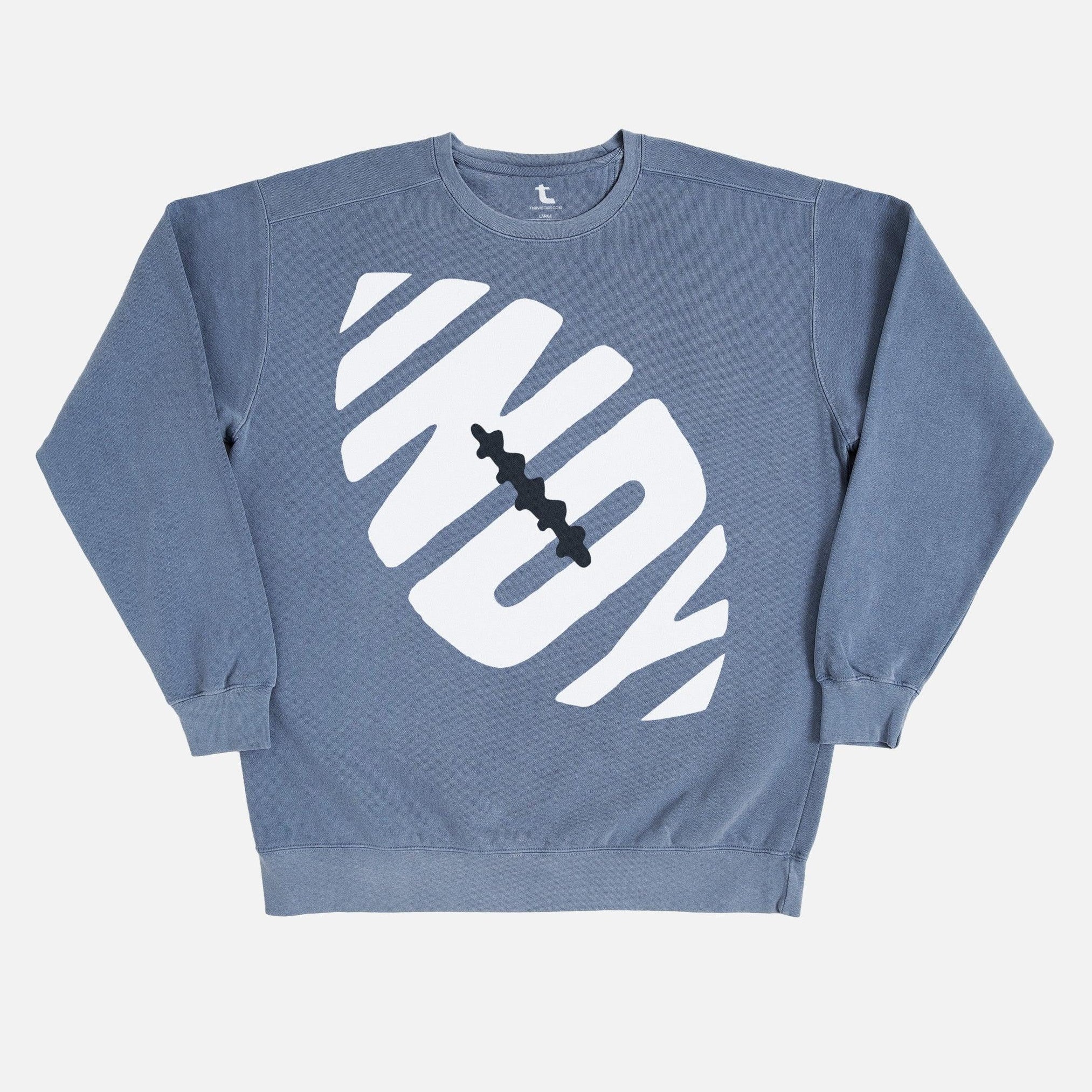 cute minimal Indianapolis Colts comfort colors faded blue crewneck sweatshirt