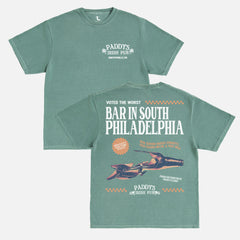 its always sunny in philadelphia t-shirt, funny paddys irish pub graphic tee with front and back print