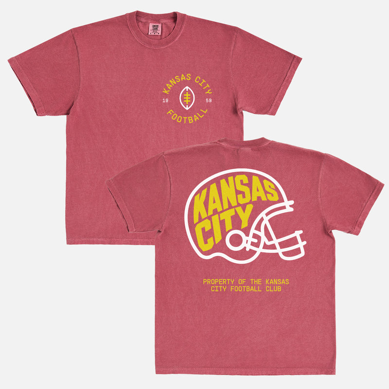 Cute vintage Kansas City Chiefs washed red comfort colors graphic tee shirt