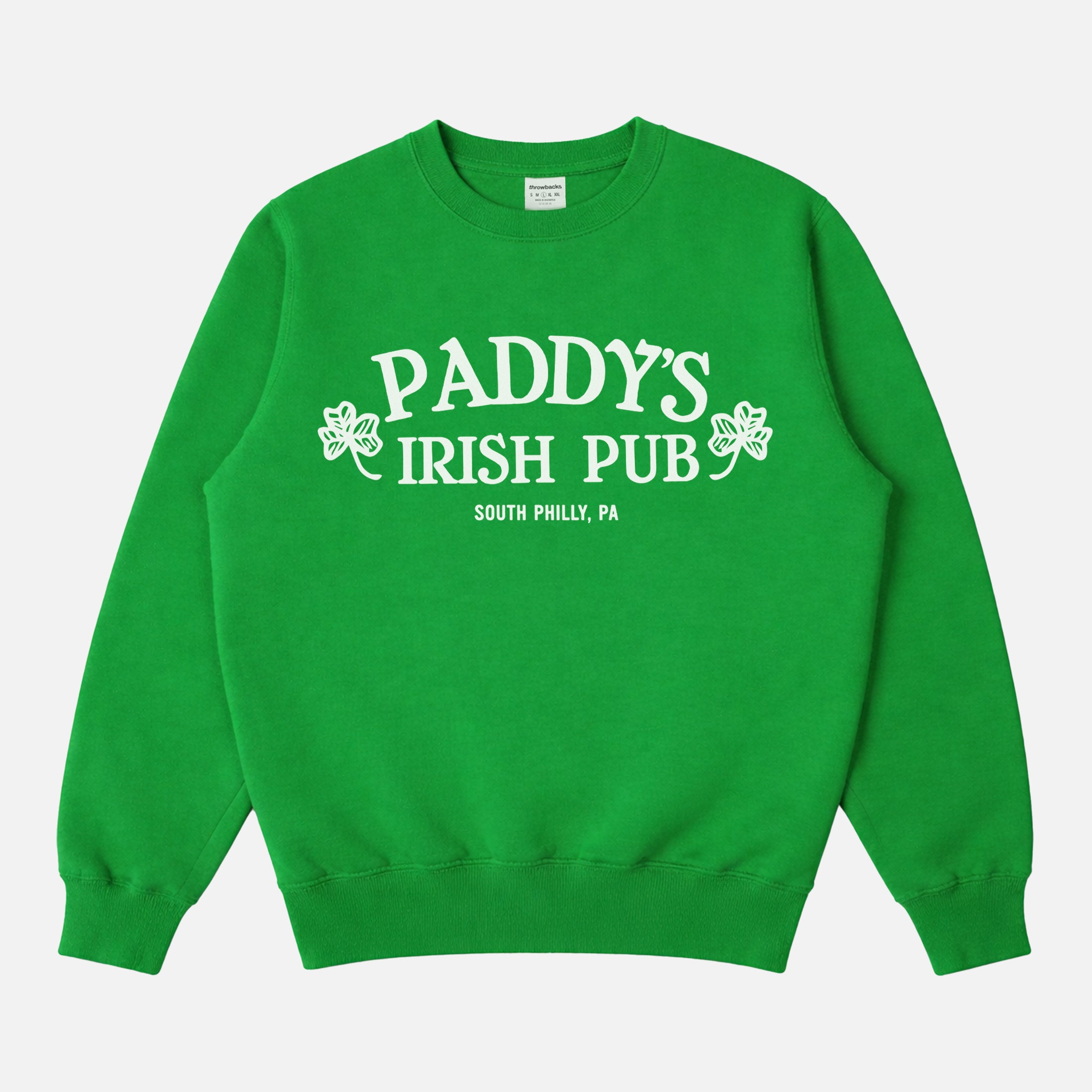 Kelly Green Paddy's Irish Pub logo crewneck sweatshirt for It's Always Sunny in Philadlephia Fans