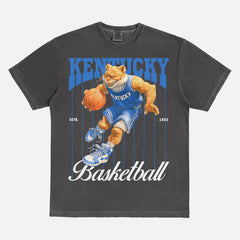 washed black Kentucky Wildcats college Basketball Pinstripes T-Shirt