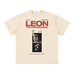Beige and red Leon the Professional vintage 90's movie graphic tee shirt