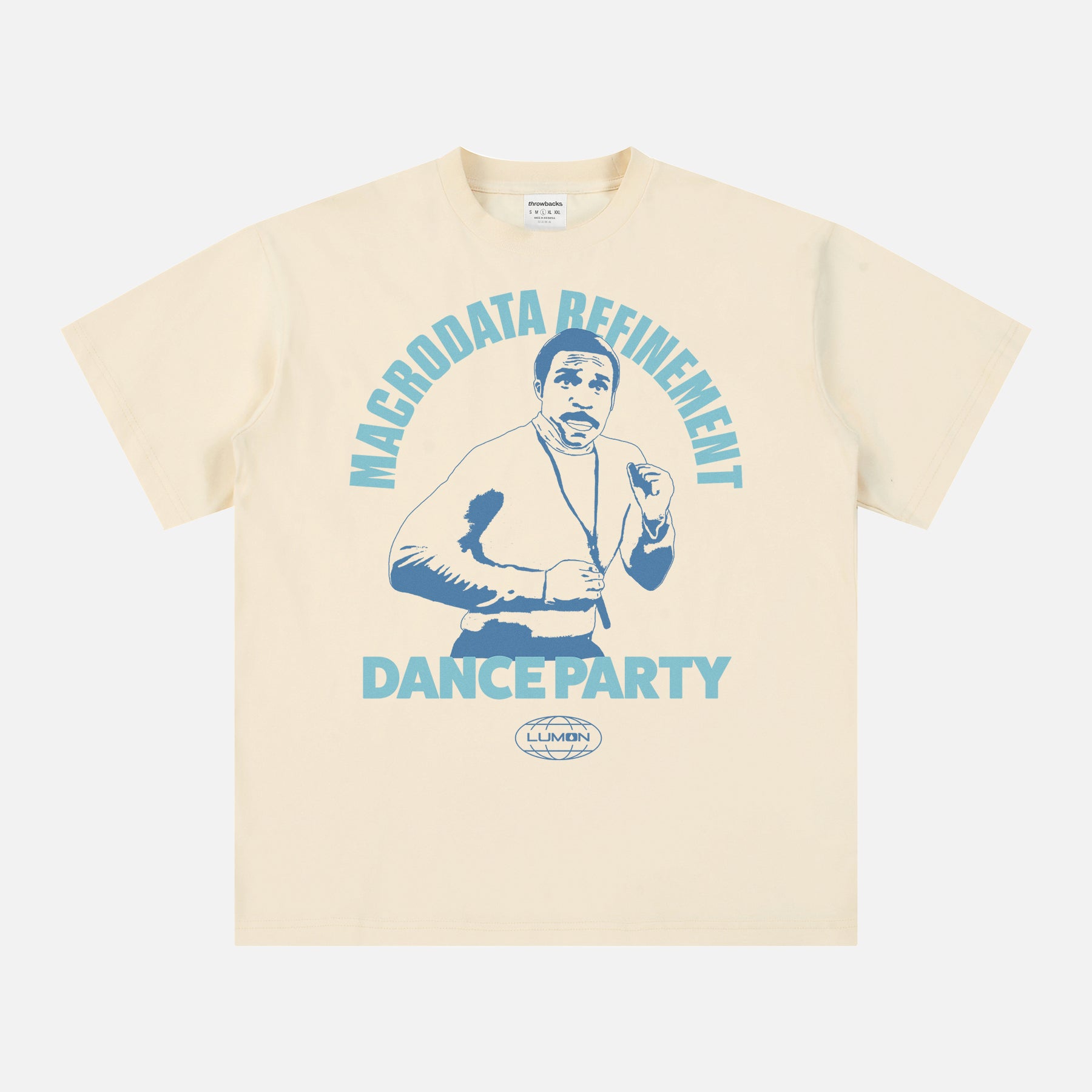 Severance Apple TV Show graphic tee, funny Lumon Macrodata Refinement Mr Milchick dance party promo t-shirt merch