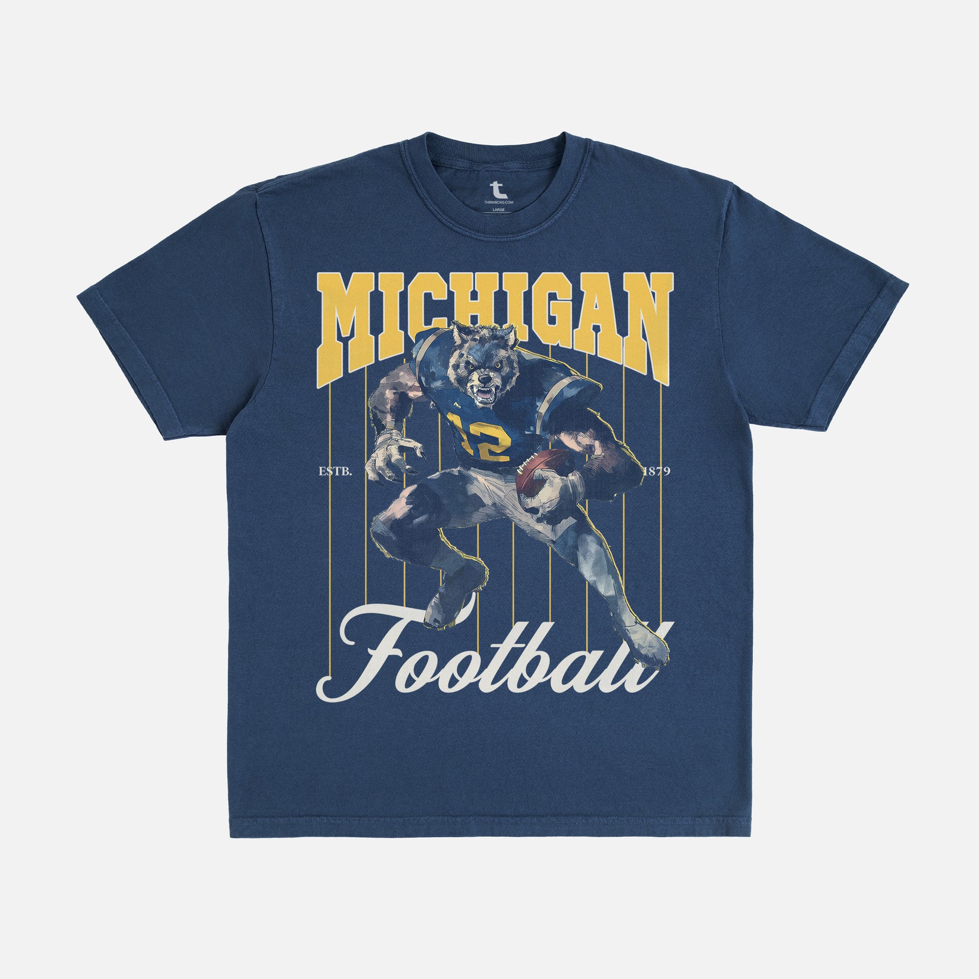 comfort colors unisex navy and maize michigan wolverines college football graphic tee for men and women
