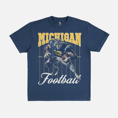 comfort colors unisex navy and maize michigan wolverines college football graphic tee for men and women