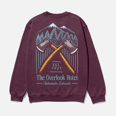 maroon the overlook hotel the shining movie sweatshirt with axe and jack torrance for sale at throwbacks