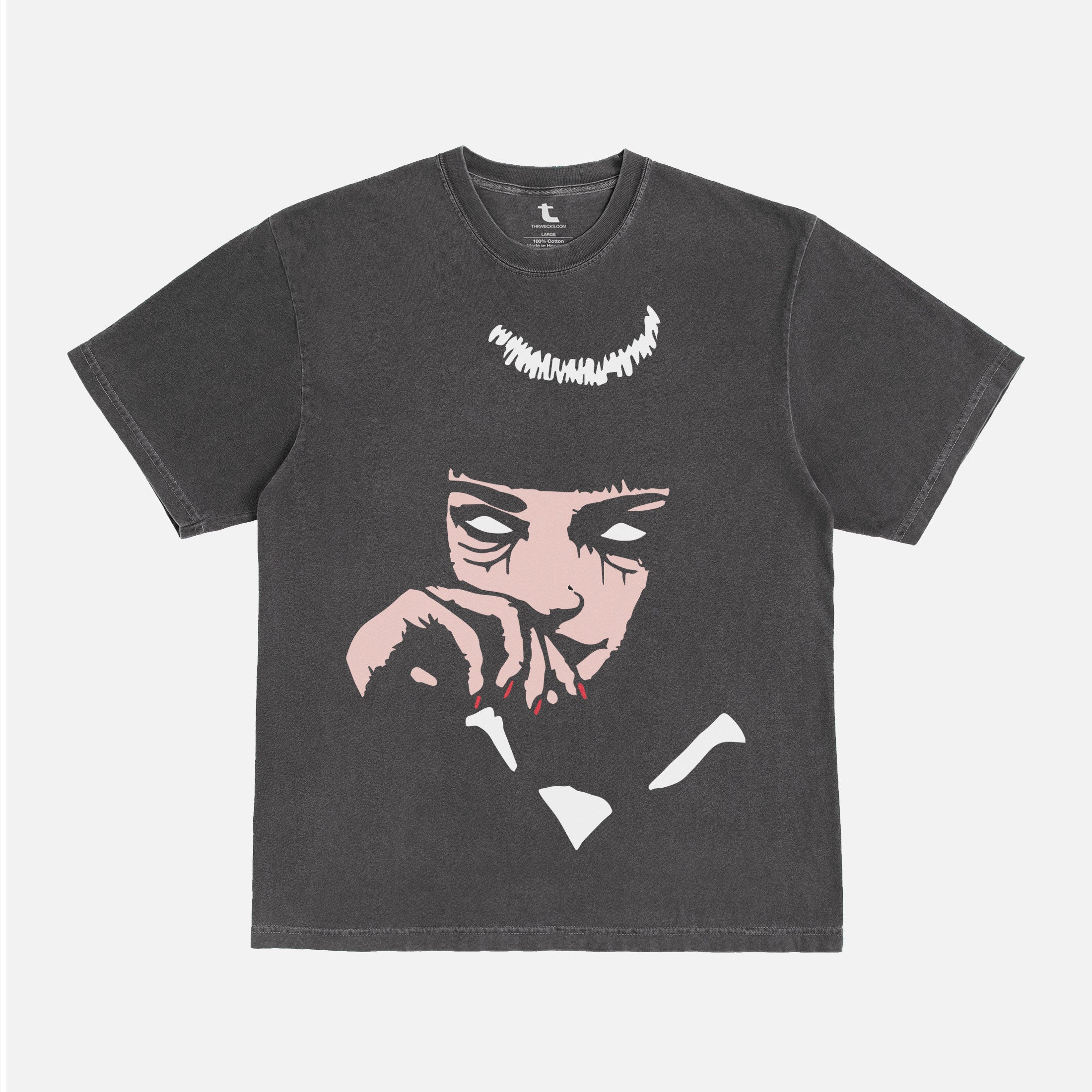 Pulp Fiction Mia Wallace Bathroom Scene Graphic Tee Shirt for men and women faded black
