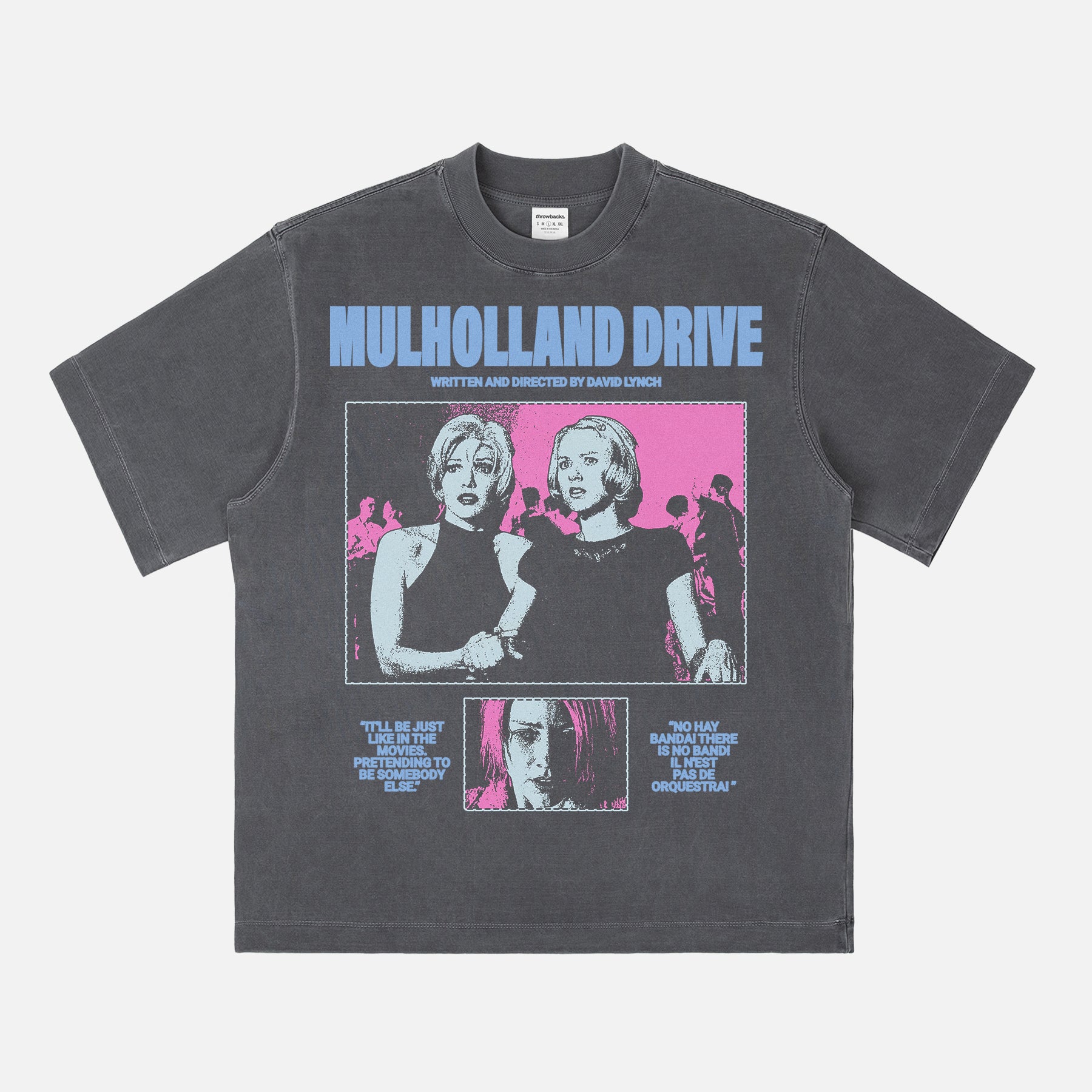Washed black Muholland Drive David Lynch Movie Graphic T-Shirt