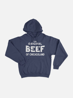 Navy The Original Beef of Chicagoland logo hoodie, the bear tv show merch sweatshirt