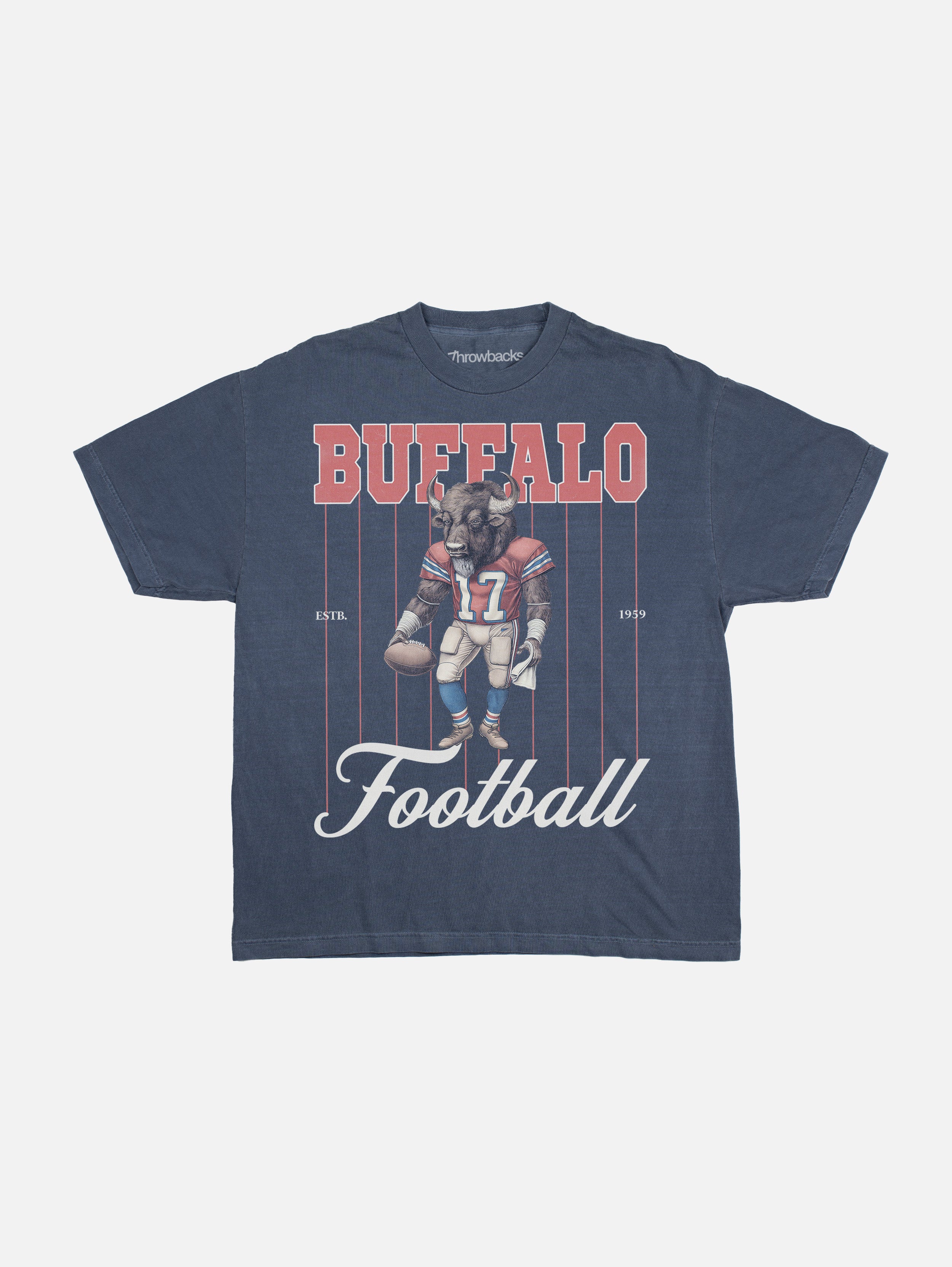 Buffalo Football Mascot Pinstripe Tee