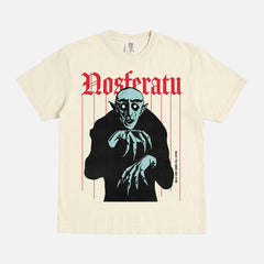 Retro Nosferatu movie streetwear t-shirt, original nosferatu a symphony of horror horror film off white comfort colors graphic tee