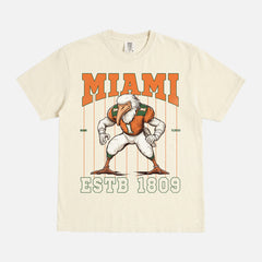 Cool off white Miami Hurricanes football mascot Comfort Colors t-shirt