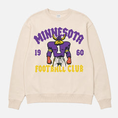 Cute retro Minnesota Vikings 80s 90s football sweatshirt with old school viking mascot and streetwear text