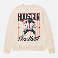 Retro Houston Texans NFL Football Pinstripes beige unisex Sweatshirt