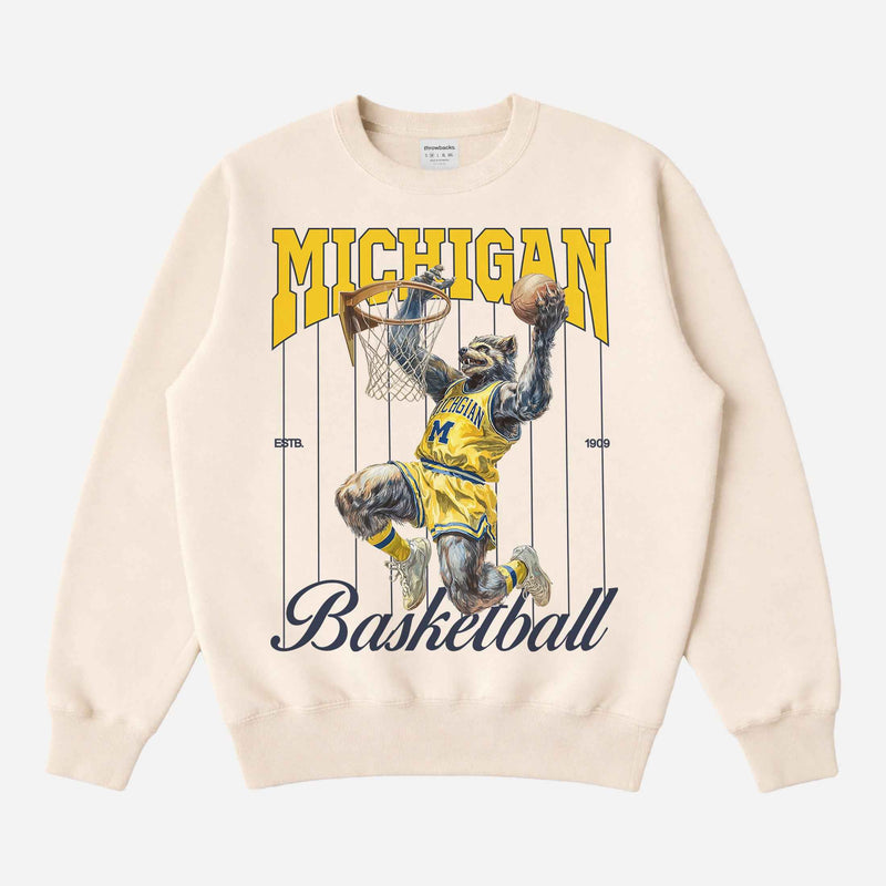 Michigan Basketball Pinstripes Sweatshirt