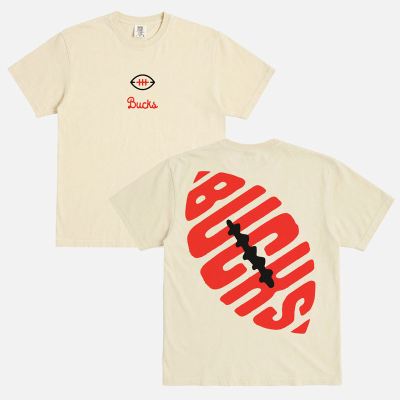 Cute vintage Ohio State college football shirt with with front and back print on unisex comfort colors graphic tee