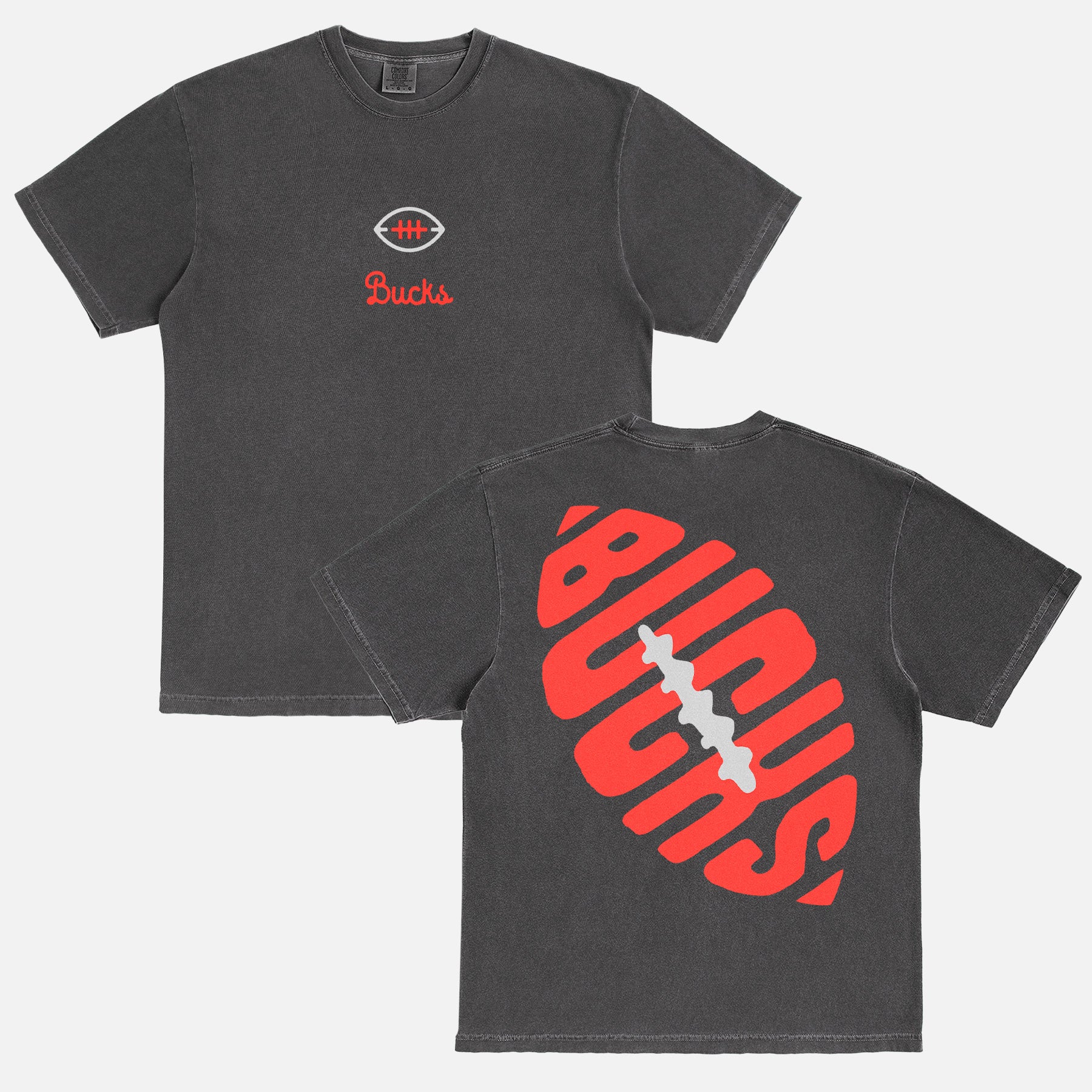 Cute vintage Ohio State college football shirt with with front and back print on unisex comfort colors graphic tee