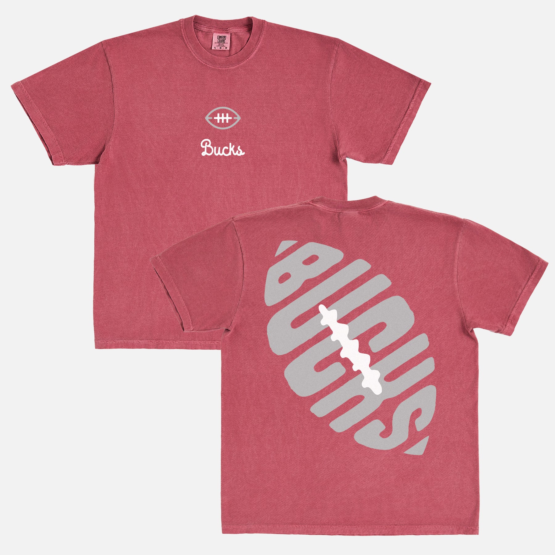 Cute vintage Ohio State college football shirt with with front and back print on unisex comfort colors graphic tee