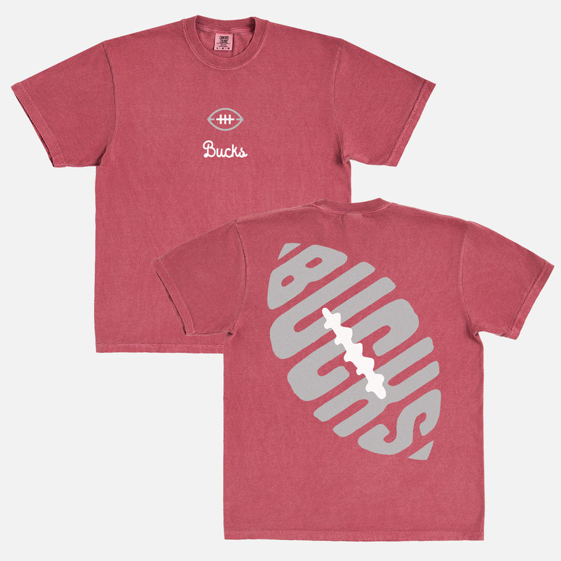 Cute vintage Ohio State college football shirt with with front and back print on unisex comfort colors graphic tee