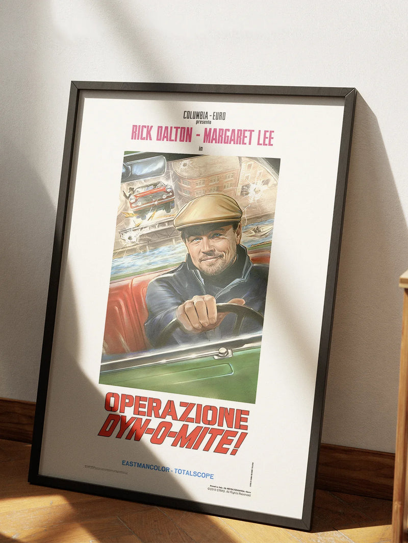 Once upon a Time in Hollywood Rick Dalton Operazione DYN-O-MITE Italian Movie Poster, framed or unframed, Quentin Tarantino film wall art print