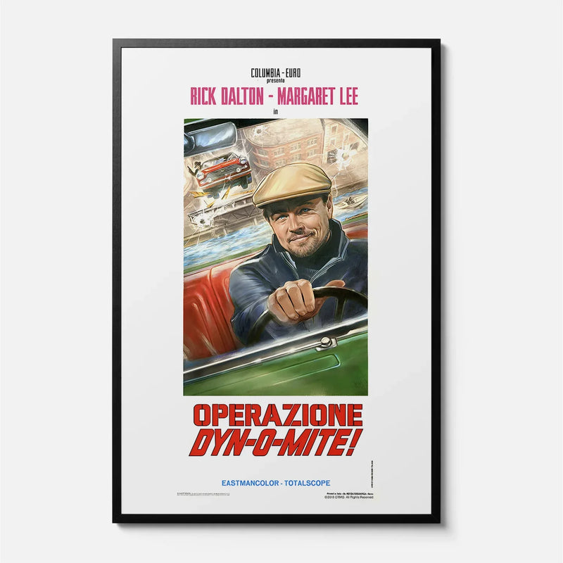 Once upon a Time in Hollywood Rick Dalton Operazione DYN-O-MITE Italian Movie Poster, framed or unframed, Quentin Tarantino film wall art print