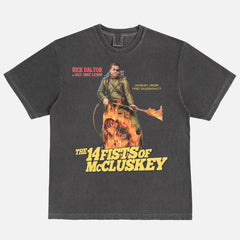 once upon a time in hollywood rick dalton 14 fists of mccluskey  movie t-shirt