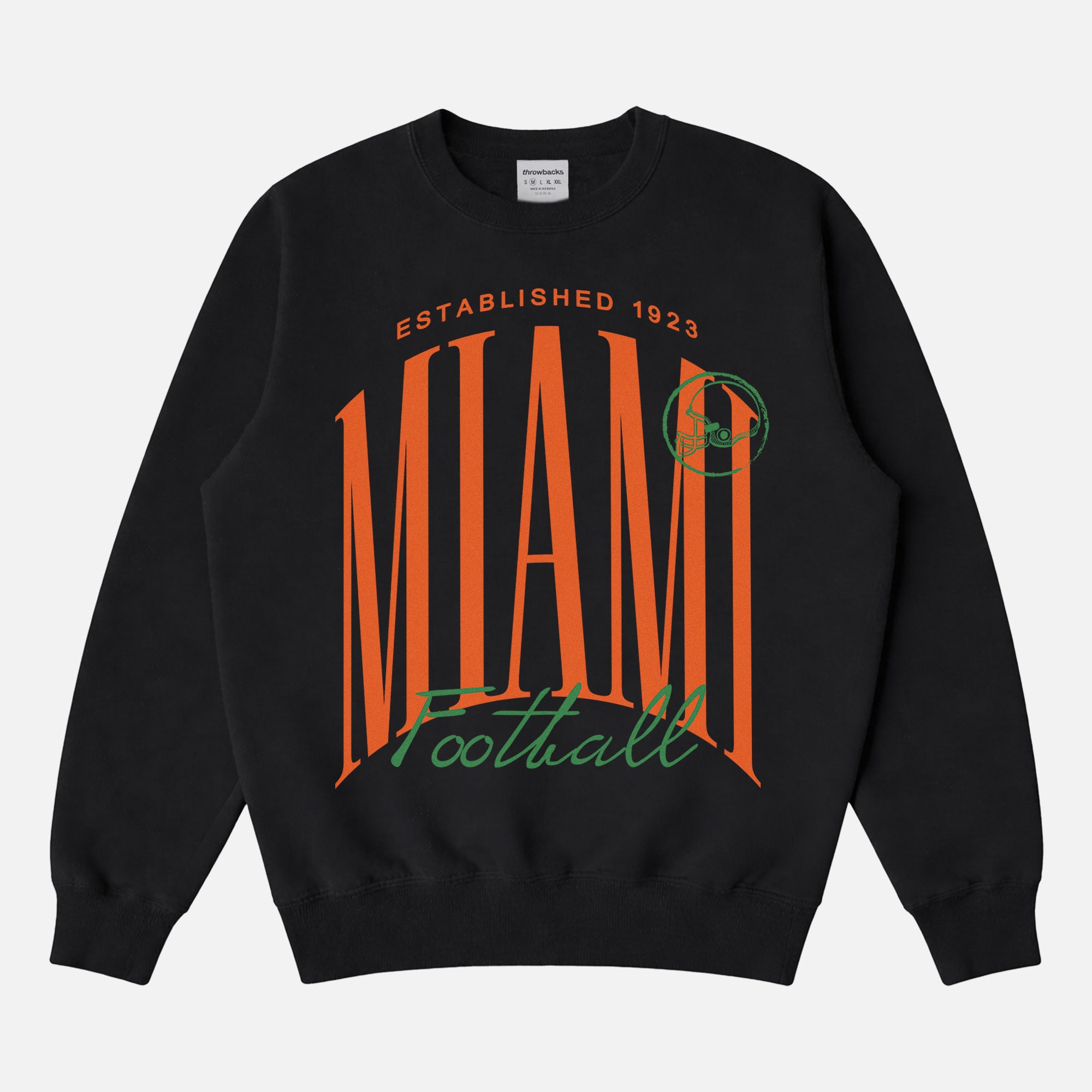 Cool old school Miami Hurricanes college football crewneck sweatshirt