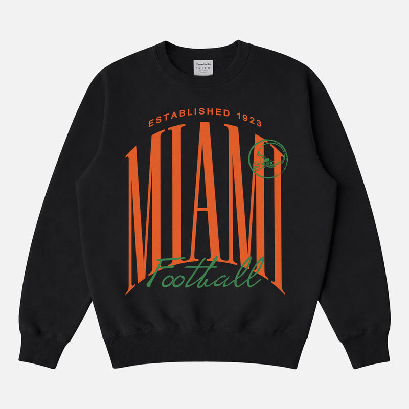 Cool old school Miami Hurricanes college football crewneck sweatshirt