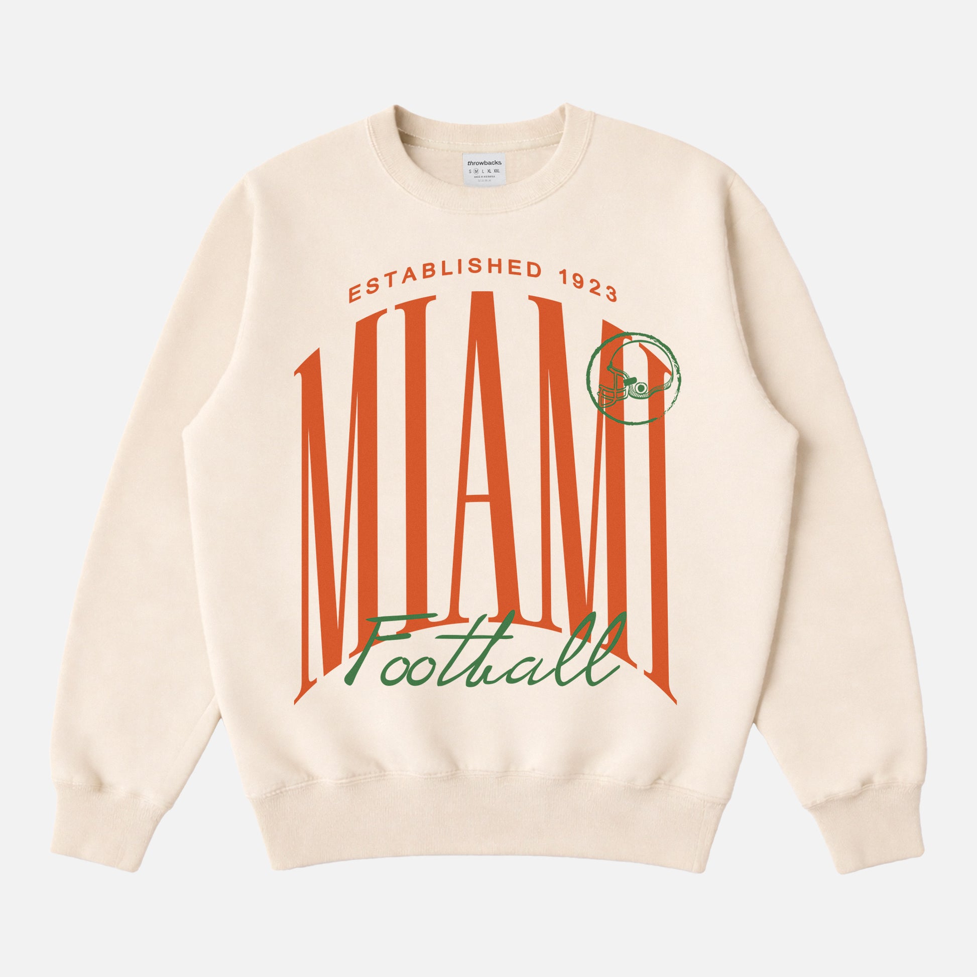 Cool old school Miami Hurricanes college football crewneck sweatshirt