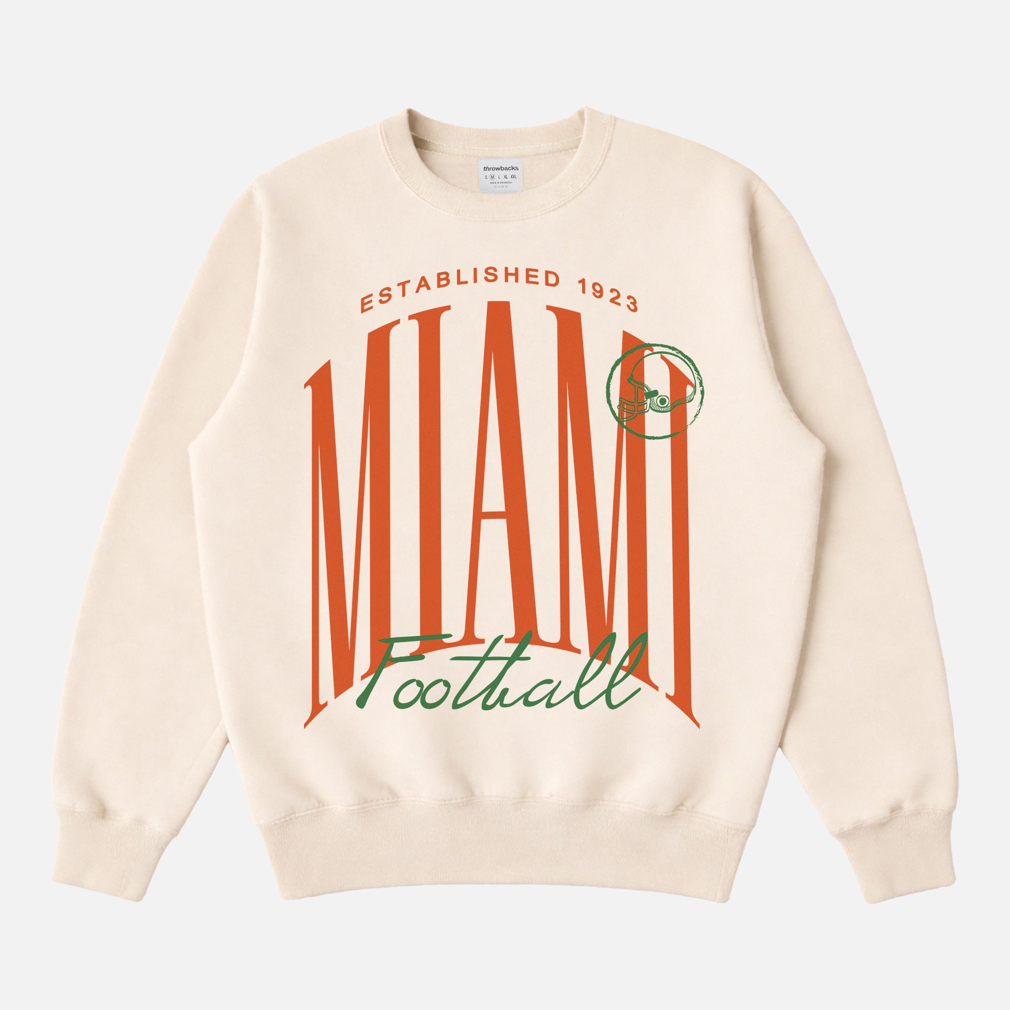 Cool old school Miami Hurricanes college football crewneck sweatshirt