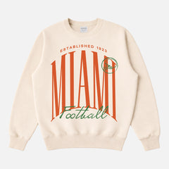 Cool old school Miami Hurricanes college football crewneck sweatshirt