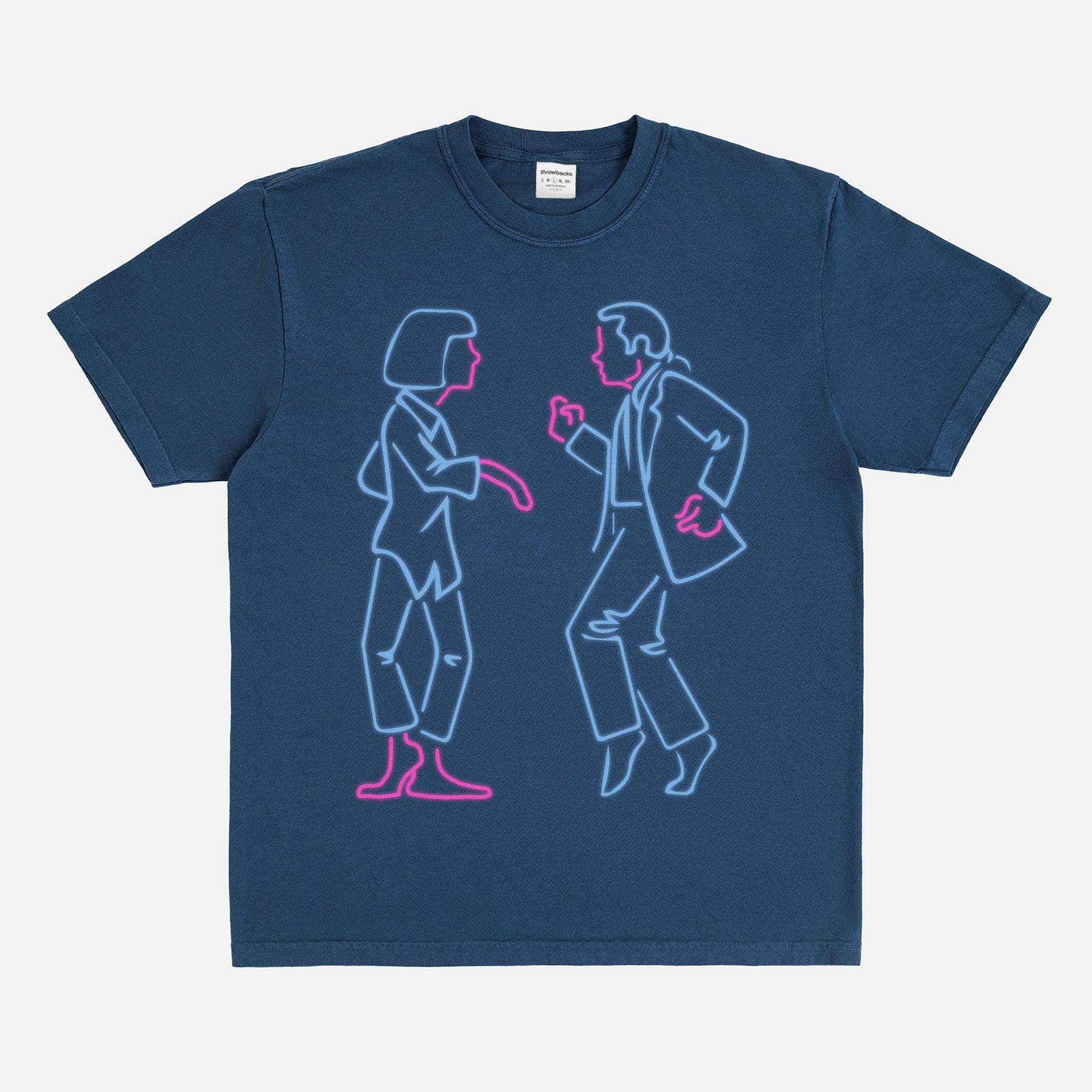Pulp Fiction movie graphic tee with Neon Vincent & Mia Twist T-Shirt
