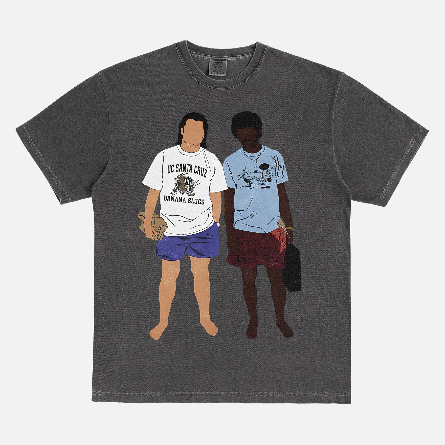 pulp fiction minimal poster vincent and jules a couple of dorks banana slugs funny Quentin Tarantino movie t-shirt